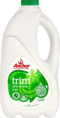 Anchor Trim Fat Free Milk 2L