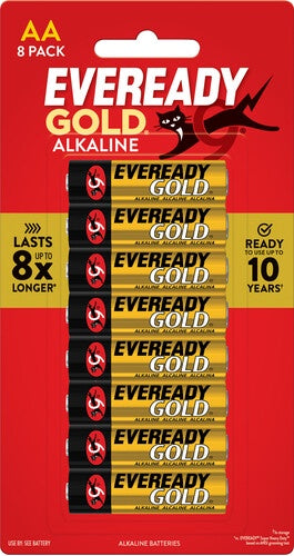 Eveready Gold AA Batteries 8pk