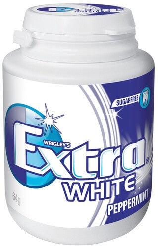 Wrigleys Extra White Peppermint Sugar Free Chewing Gum 64g