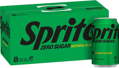 Sprite No Sugar Lemon Lime Soft Drink Cans 8pk x 330ml