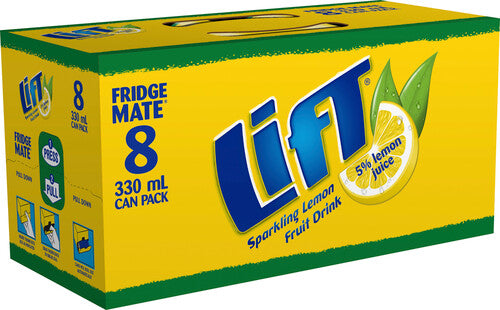 Lift Lemon Soft Drink Cans 8pk x 330ml