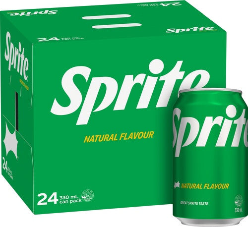 Sprite Lemon Lime Soft Drink Cans 24pk x 330ml