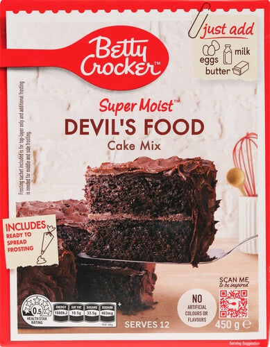 Betty Crocker Super Moist Devils Food Cake Mix 450g