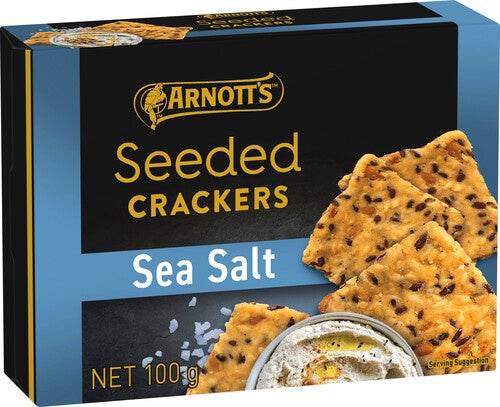 Arnotts Sea Salt Seeded Crackers 100g