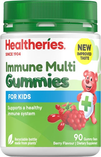 Healtheries Immune Multi For Kids Berry Flavoured Gummy Bears 90pk