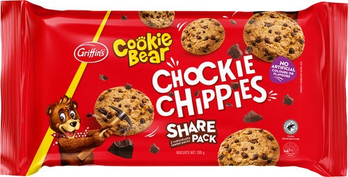 Griffins Cookie Bear Chockie Chippies Biscuits Share Pack 320g