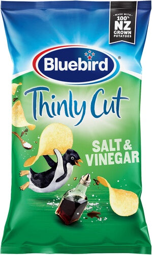 Bluebird Thinly Cut Salt & Vinegar Potato Chips 140g