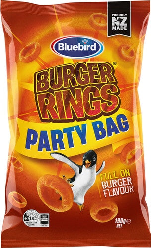 Bluebird Party Bag Burger Rings 190g