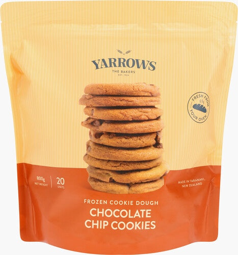 Yarrows Frozen Subway Cookie Dough Chocolate Chip 800g 20pk