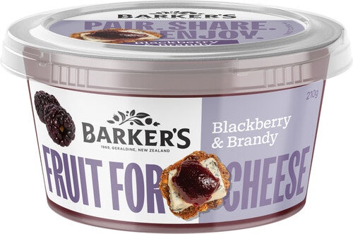 Barkers Fruit For Cheese Pastes Blackberry Brandy 210gm