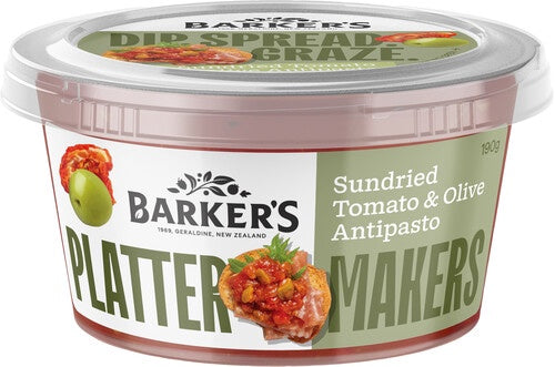 Barkers Platter Makers Sundried Tomato & Olive Antipasto 190g
