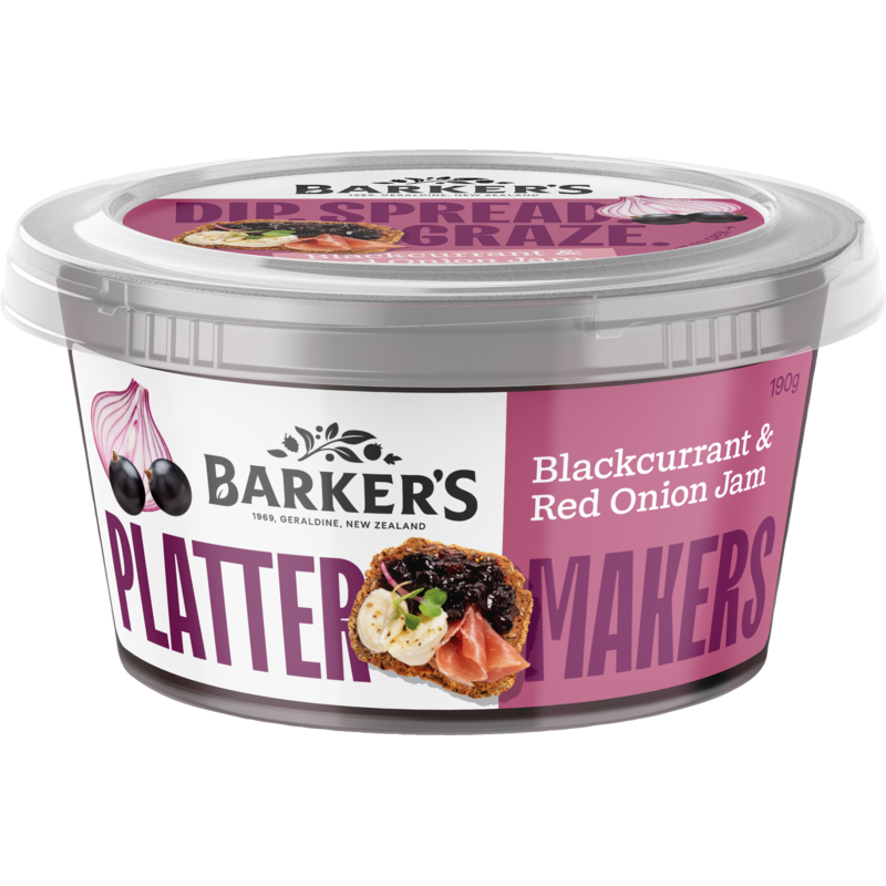 Barkers Platter Makers Blackcurrant & Red Onion Jam 190g