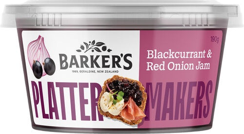 Barkers Platter Makers Blackcurrant & Red Onion Jam 190g