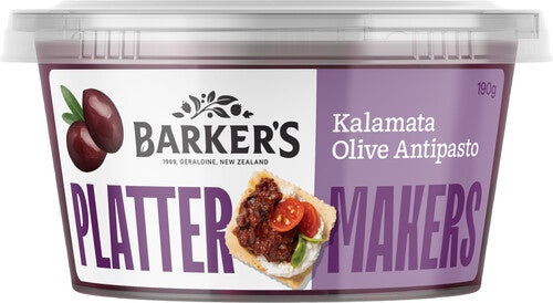 Barkers Platter Makers Kalamata Olive Antipasto 190g