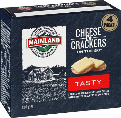 Mainland Tasty On The Go Cheese & Crackers 4pk 120g