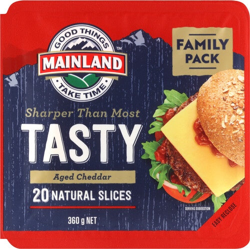 Mainland Tasty Cheese Slices 360g (20 Slices)