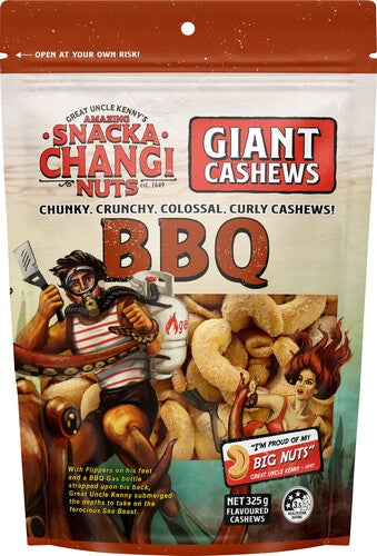 Snackachangi Nuts BBQ Flavoured Giant Cashews 325g