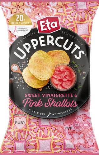 Eta Uppercuts Sweet Vinaigrette & Pink Shallots Potato Chips 130g