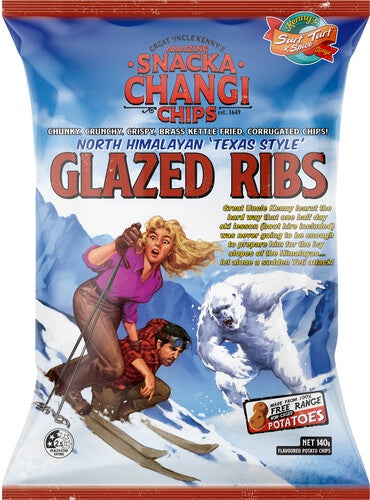 Snacka Changi North Himalayan Texas Style Glazed Ribs Potato Chips 140g