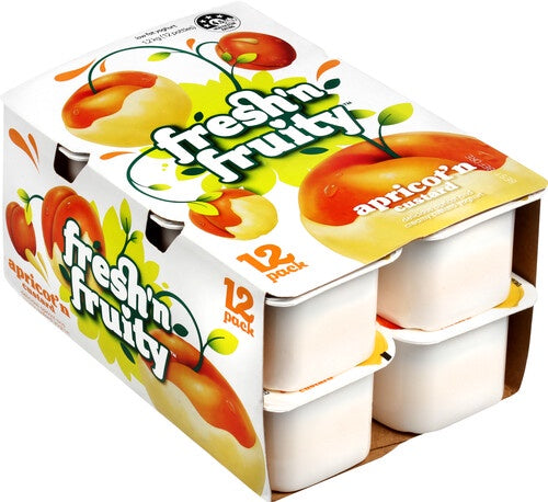 Fresh N Fruity Apricot N Custard Yoghurts 12pk x 100g