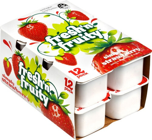 Fresh N Fruity Simply Strawberry Yoghurts 12pk x 100g