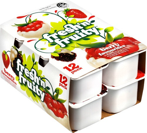 Fresh N Fruity Berry Favourites Yoghurts 12pk x 100g