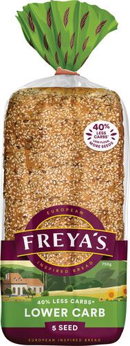Freyas Lower Carb 5 Seed Toast 750g