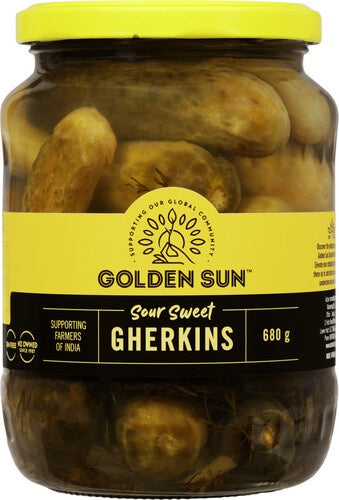 Golden Sun Sour Sweet Gherkins 680g