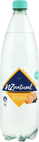 NZ Natural Sparkling Water Mandarin & Passionfruit 1L