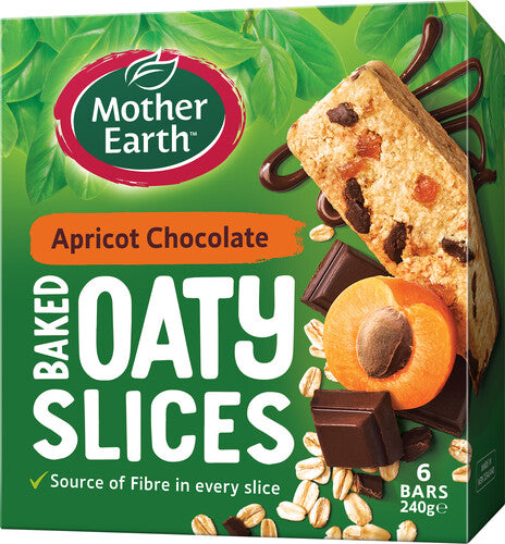 Mother Earth Baked Oaty Slice Apricot Chocolate 240g