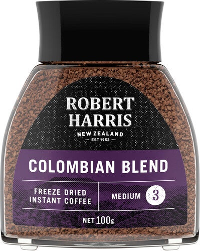 Robert Harris Colombian Blend Medium Freeze Dried Instant Coffee 100g