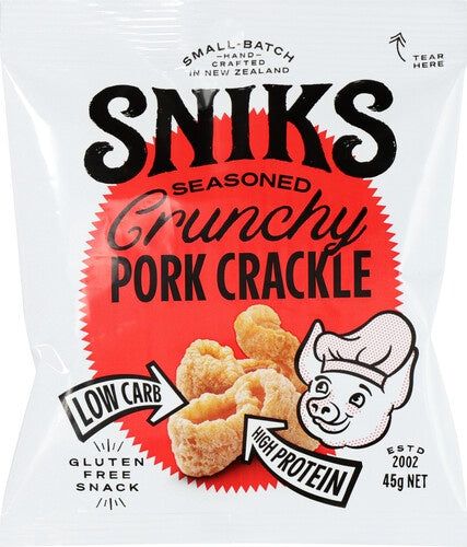Sniks Crunchy Seasoned Pork Crackle 45g