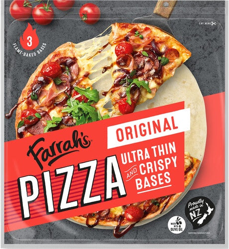 Farrahs Original Ultra Thin & Crispy Pizza Bases 3pk