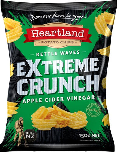 Heartland Apple Cider Vinegar Extreme Crunch Potato Chips 150g