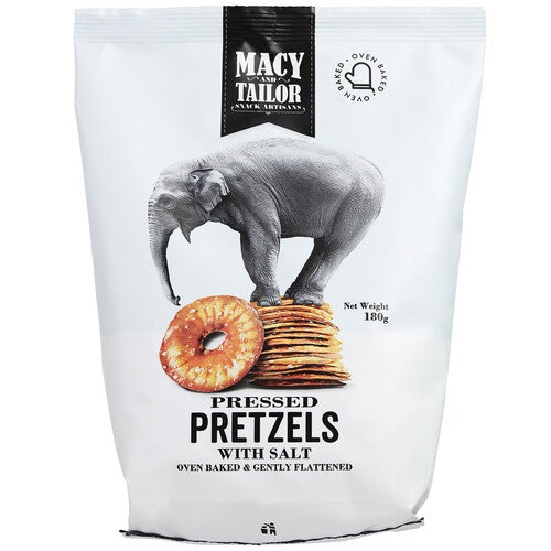 Macy & Tailor Salt Pressed Pretzels 180g