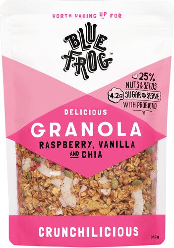 Blue Frog Raspberry & Vanilla Granola 350gm