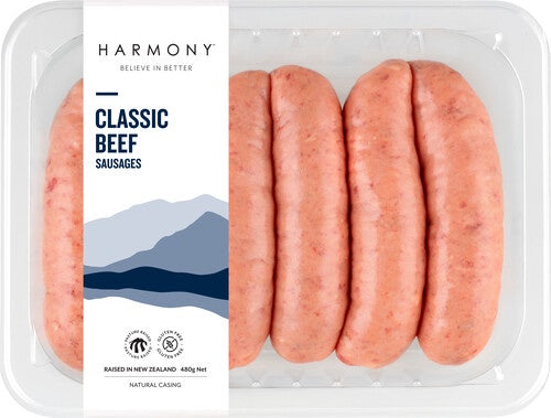 Harmony Classic Beef Sausages 480g