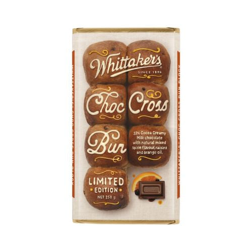 Whittakers Limited Edition Choc Cross Bun Chocolate 250g