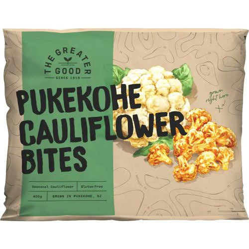 The Greater Good Pukekohe Cauliflower Bites Gluten Free 400G