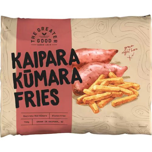 The Greater Good Kaipara Kumara Fries Gluten Free 750G