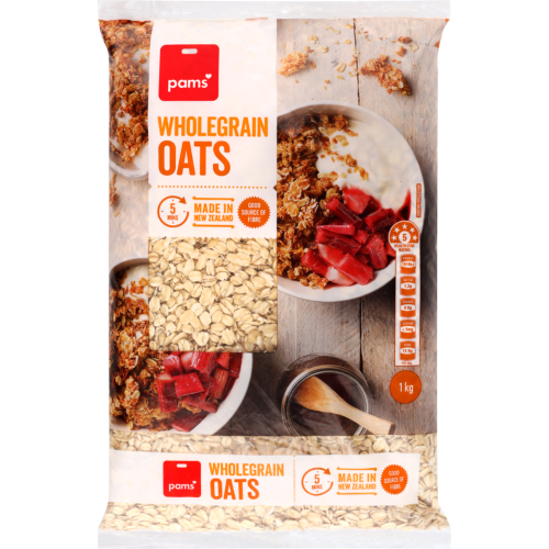 Pams Wholegrain Oats 1kg