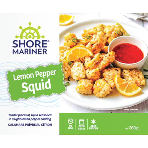 Shore Mariner Frozen Lemon Pepper Squid 360g