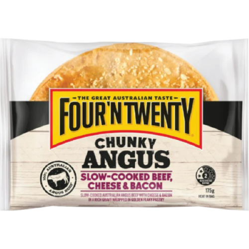 Four‘N Twenty Chunky Angus Beef Cheese & Bacon Slow-Cooked Pie 175g