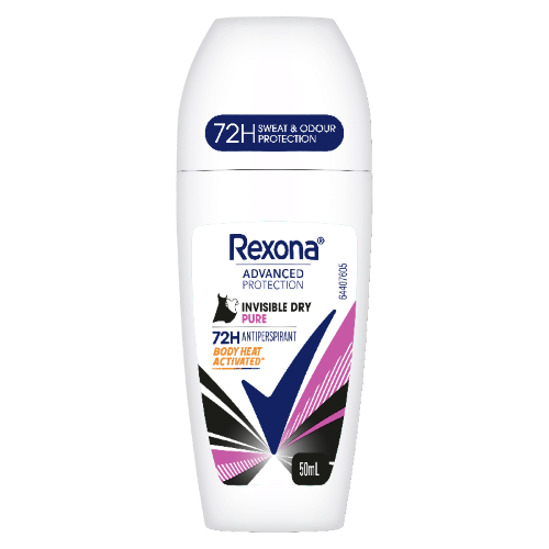 Rexona Womens Advance Protection Invisible Dry Pure 72h Antiperspirant Roll On 50ml