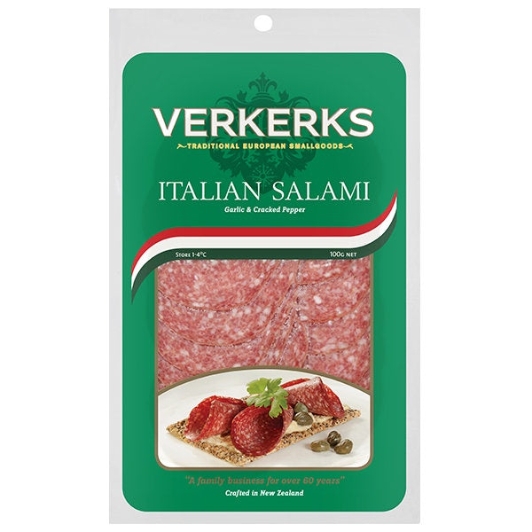 Verkerks Italian Salami Sliced 100g