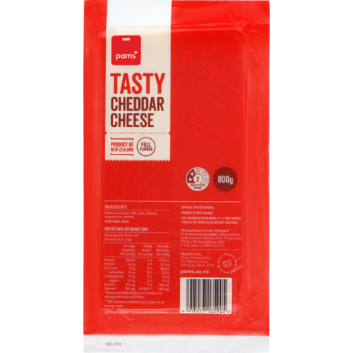 Pams Cheese Tasty 800g Block