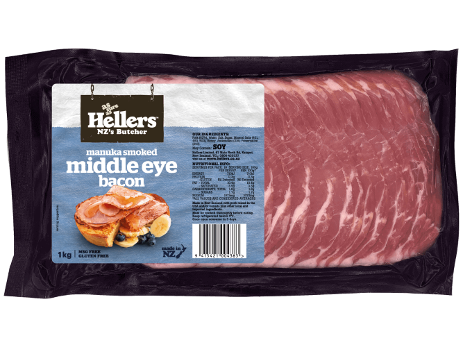 Hellers PP Middle Eye Bacon 1kg