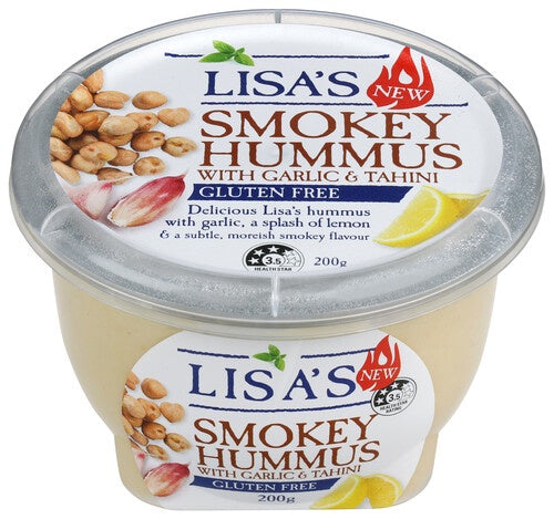 Lisa's Hummus Smokey with Garlic & Tahini 200g