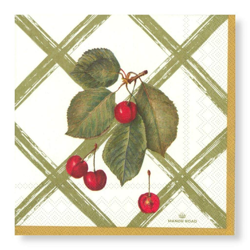 Cherry Canvas Napkins - Luncheon