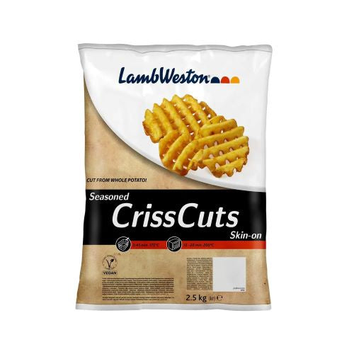 Lamb Weston Frozen Original Seasoned Potato Criss cut skin on 2.5kg